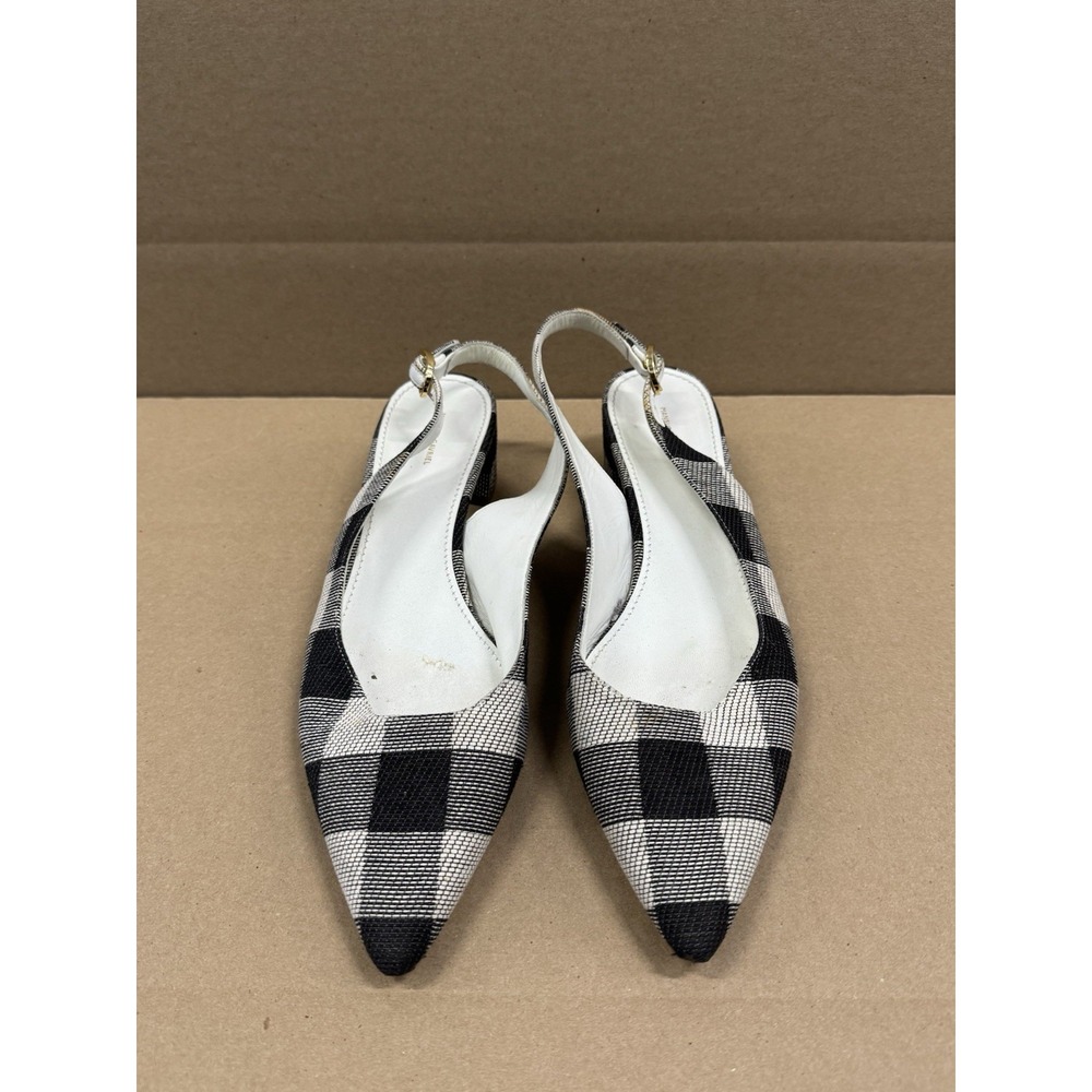 Mansur Gavriel Slingback Heels Black & White size 39 - Picture 2 of 11
